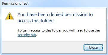 ปฏิเสธการเข้าถึงโฟลเดอร์