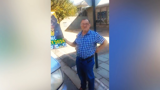 WATCH | 'I want to advertise the ANC,' says man spotted removing election poster