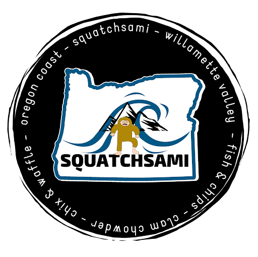 Squatchsami Fish and Chips Food Truck and Outpost, Lincoln City logo