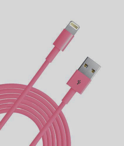  G-Cord (TM) 10 Feet Extra Long Extended 8 Pin USB Sync Data Charging Cable Cord Wire for iPhone 5, iPhone 5c, iPhone 5s, iPod Nano 7, iPod Touch 5 iOS 7 Compatible (Pink)