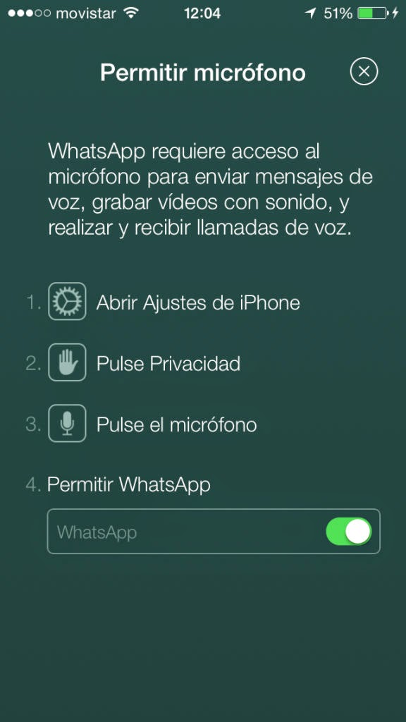 Autorización de WhatsApp