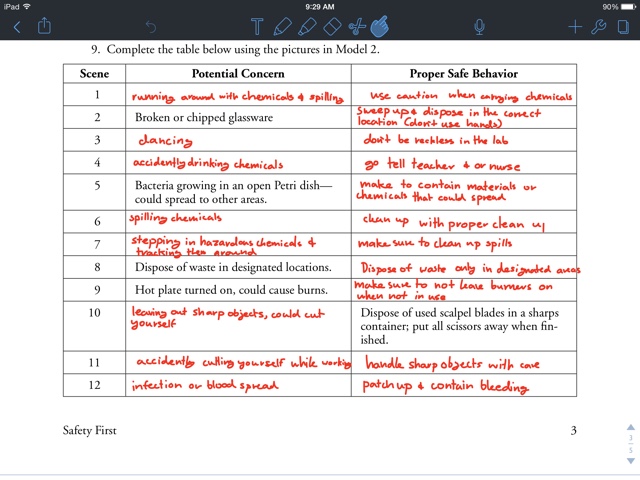 Lab Safety Worksheet Answers