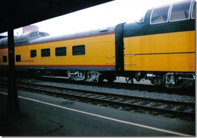 Union Pacific Dome Dining Car #8008 City of Portland at Union Station in Portland, Oregon on September 26, 1995