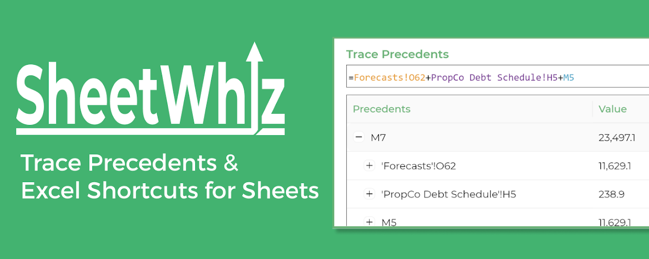 SheetWhiz: Trace Precedents & Excel Shortcuts Preview image 1