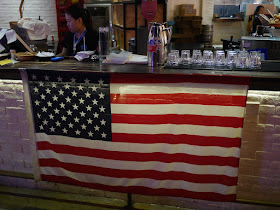 U.S. Flag hanging at a bar in Changsha