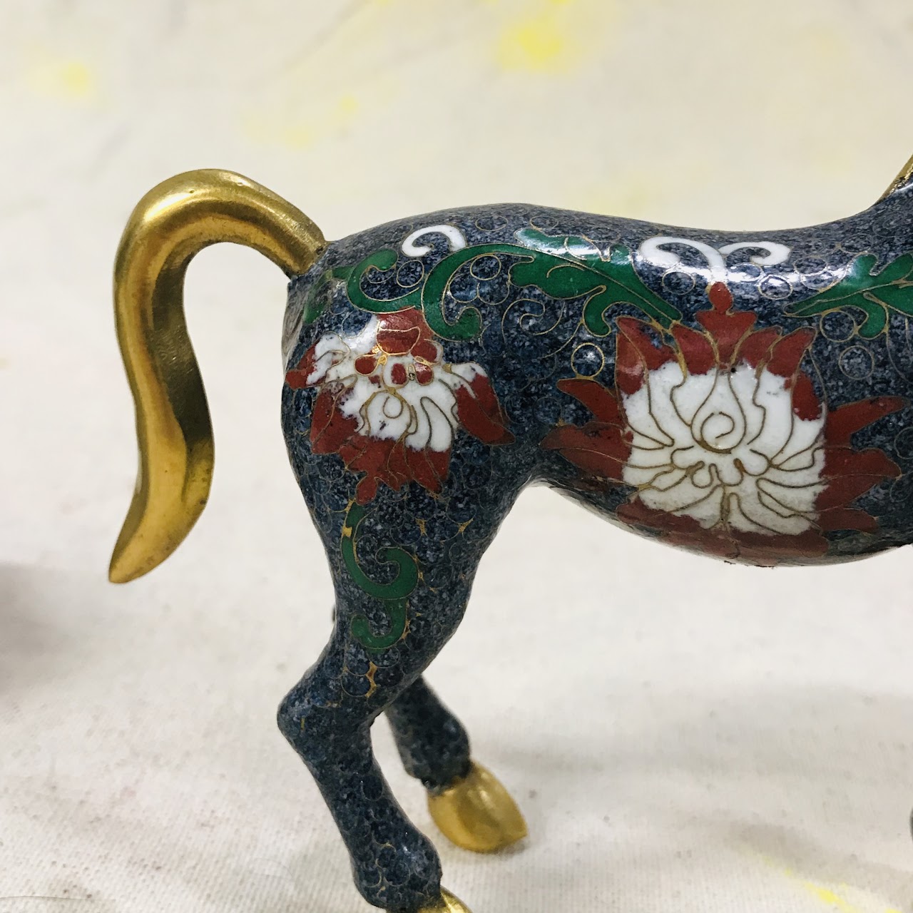 Cloisonne Small Horse Pair #1