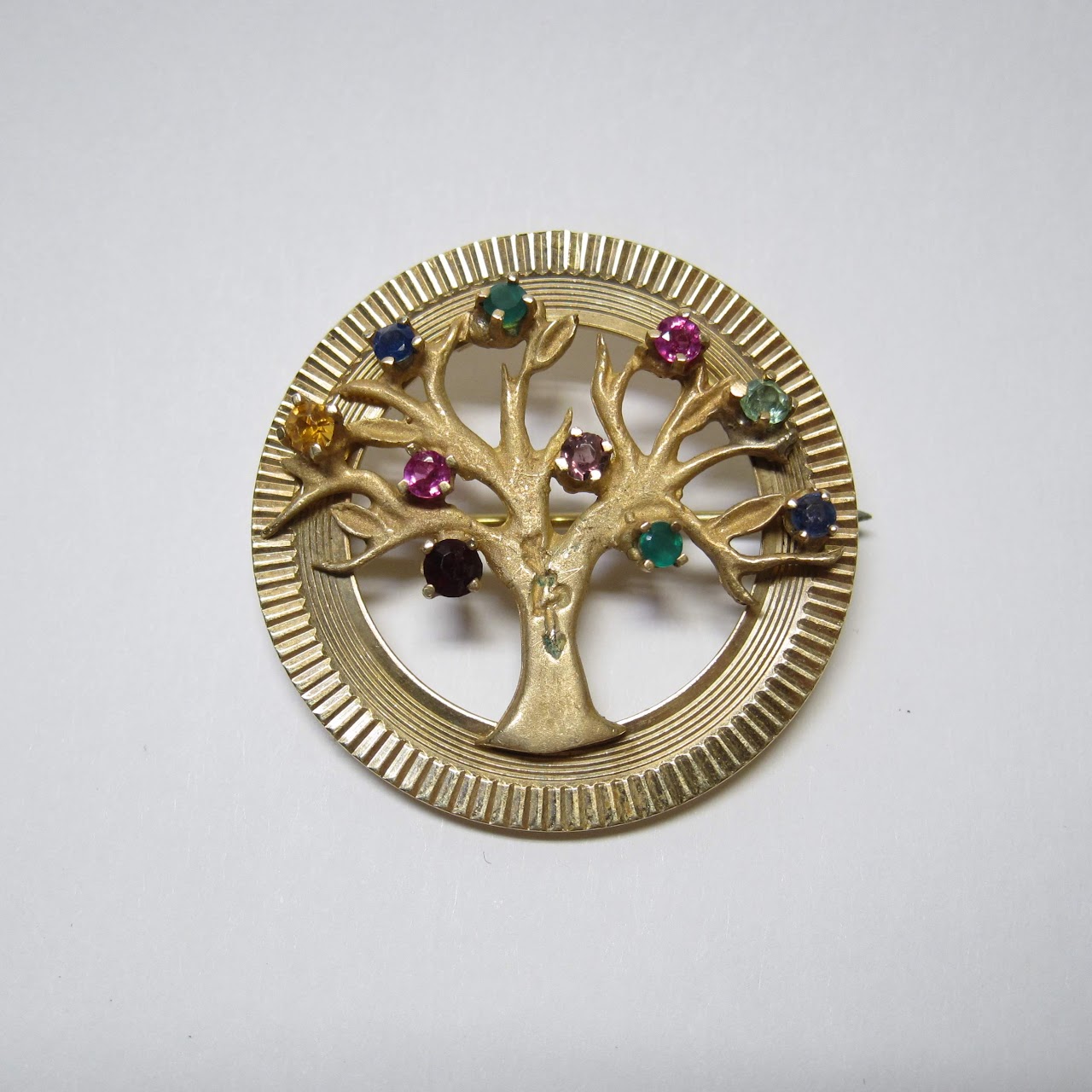 14K Gold Tree of Life Brooch