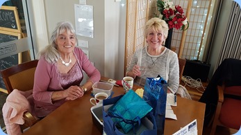 Our intrepid door warriors enjoying the occasion and pulling-in the money from the raffle. On the left our Secretary, Delyse Whorwood, and on the right Committee members, Margaret Black.