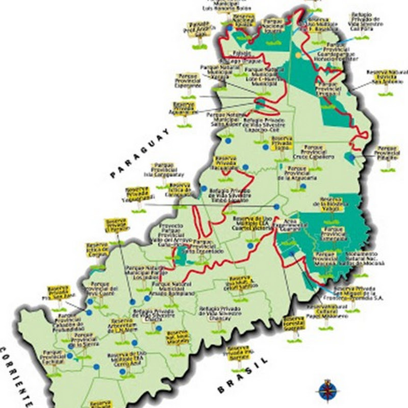 Parques y Reservas Naturales en la provincia de Misiones.