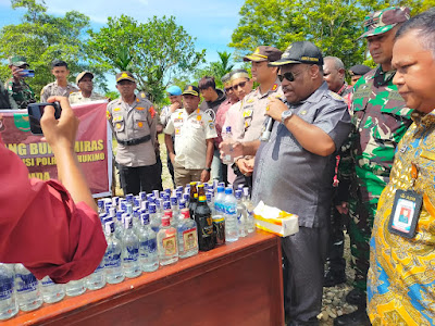 Kodim 1715 Yahukimo Apel Pengamanan Nataru Dan Pemusnahan 317 Miras