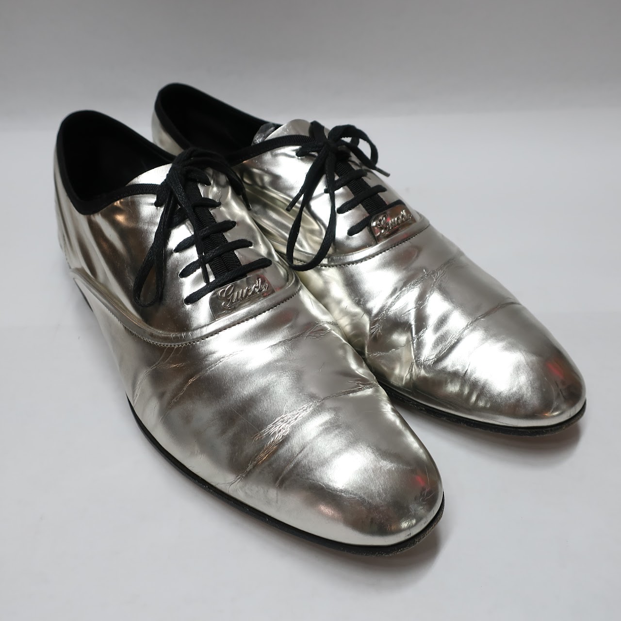 Gucci Metallic Oxfords