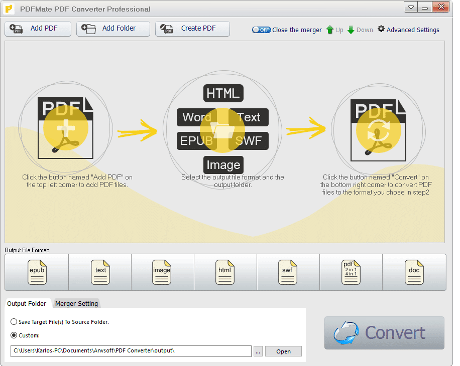 アプリを実行するPDFMatePDFConverter Professional