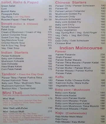 Navaratna Veg Restaurant menu 