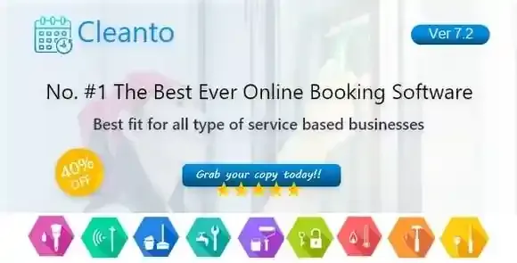 Online Bookings Management System for Maid Services and Cleaning Companies – Cleanto v7.2