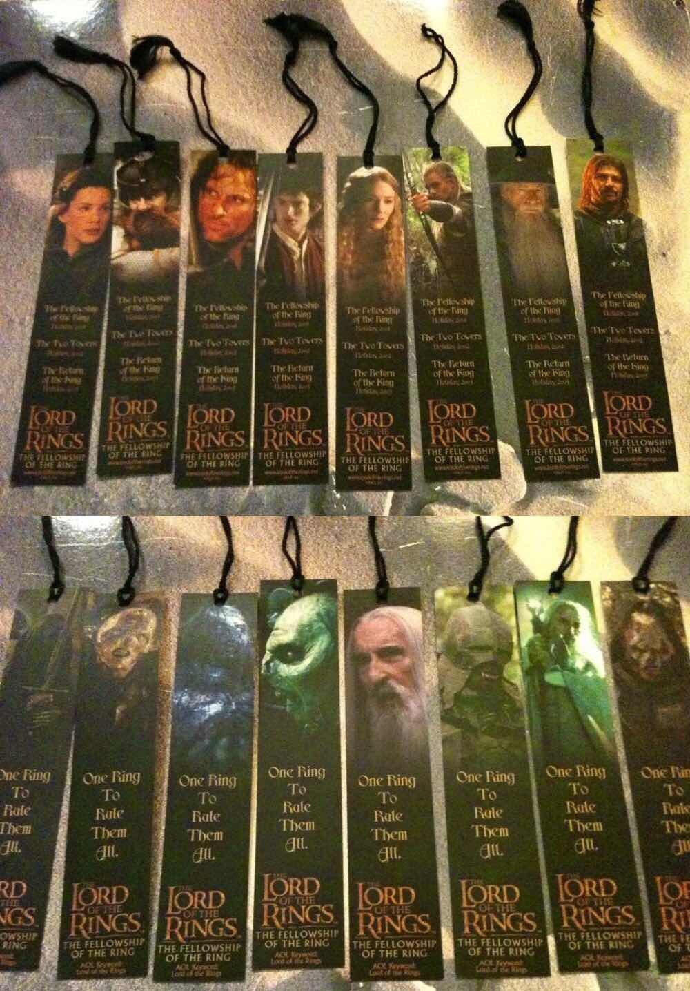 Lord of the Rings Book Spine Bookmarks