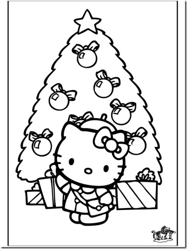 colorear hello kitty  navidad (3)