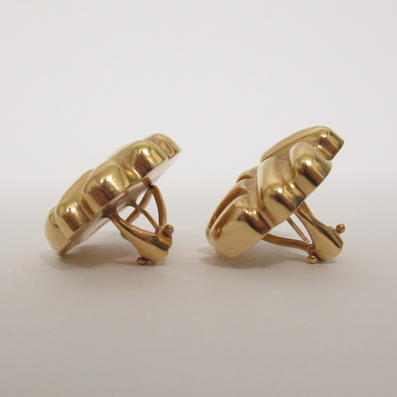 14K Gold Round Earrings