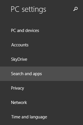 検索、チャーム、Windows 8.1、Bing、オフ、無効化、統合