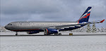 Aeroflot A332 into position on the active runway at Moscow Domodedovo