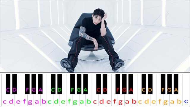 3D by BTS Jungkook Piano / Keyboard Easy Letter Notes for Beginners