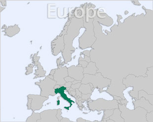 Italy location map