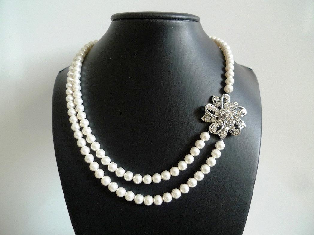Bridal Pearl Necklace With