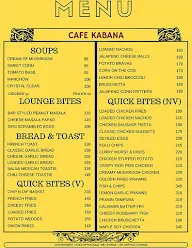 Cafe Kabana menu 1