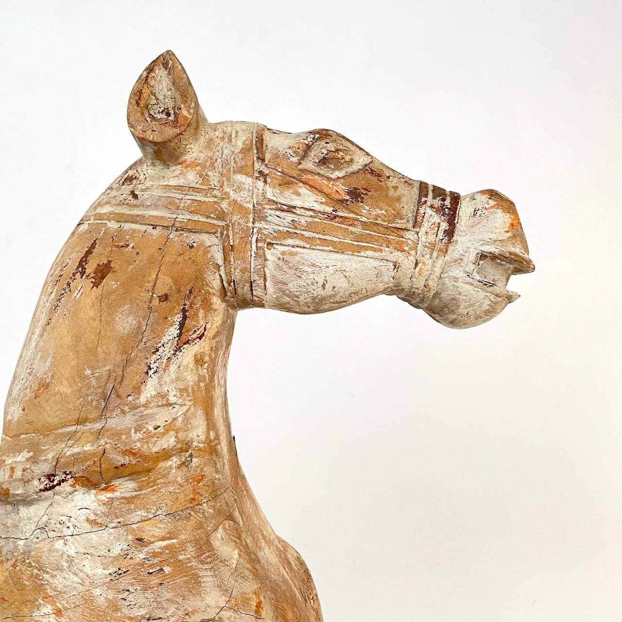 Folk Art Hand-Carved Rocking Horse