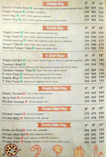 Pizza Exp 24/7 menu 