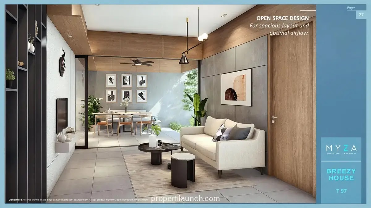 Desain Rumah Breezy House BSD - Open Space