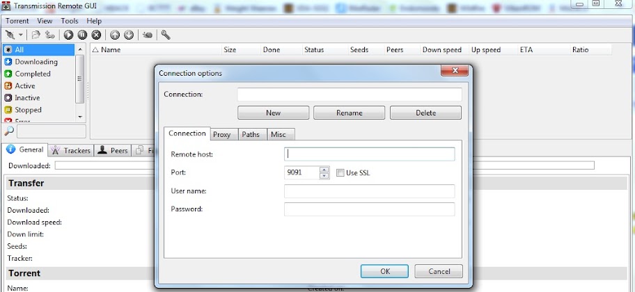 transmission torrent client proxy