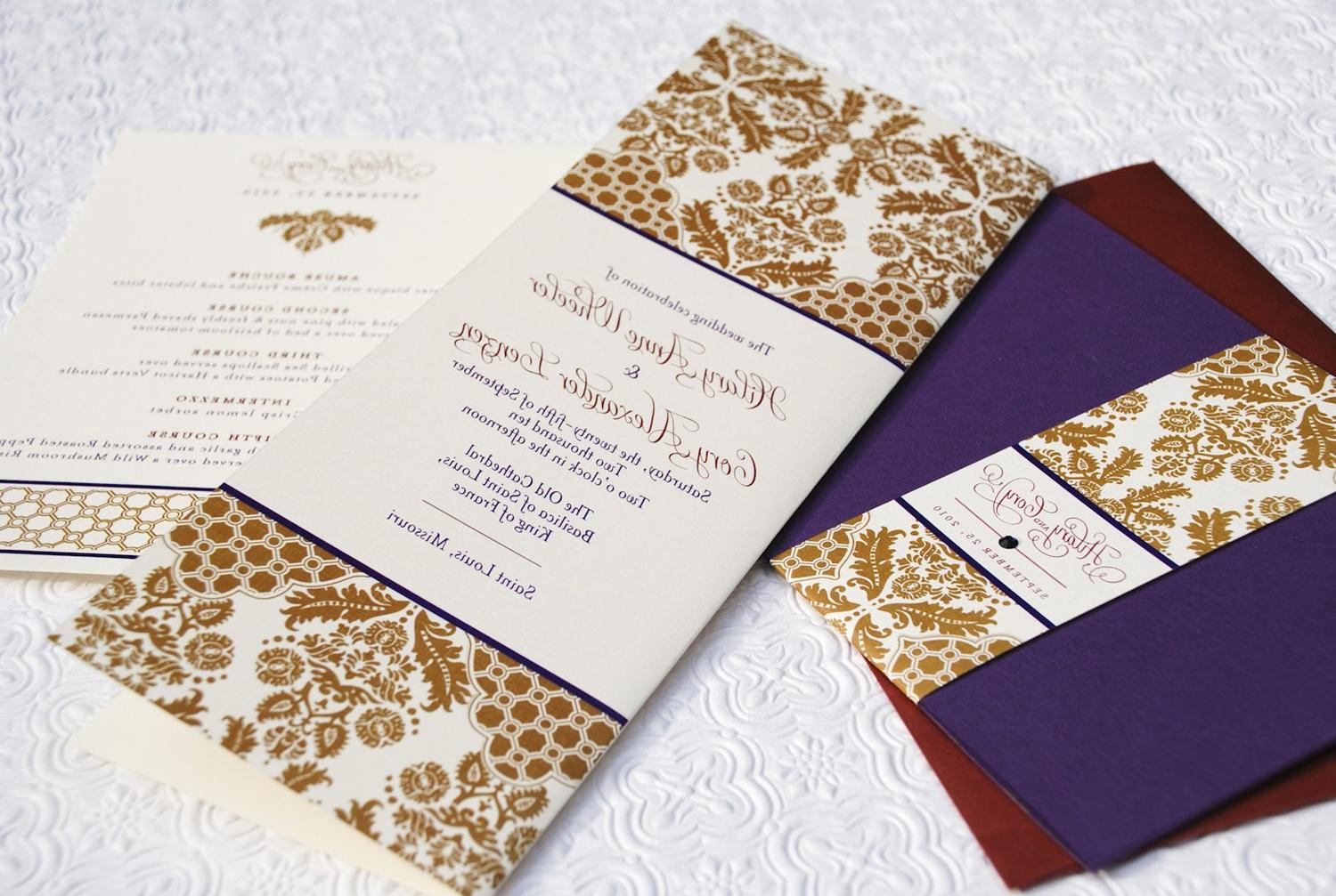 Pocket fold invites provide an