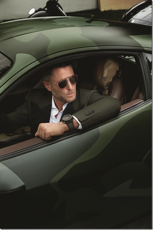 Lapo Elkann wearing the watch and the sunglasses