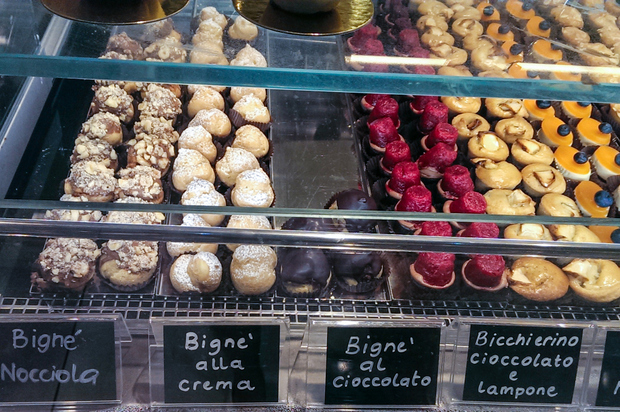 photo of a pastry display