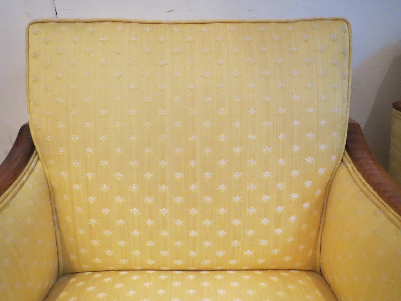 Custom Yellow Arm Chair Pair