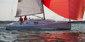 J/97 cruiser racer- sailing fast under spinnaker