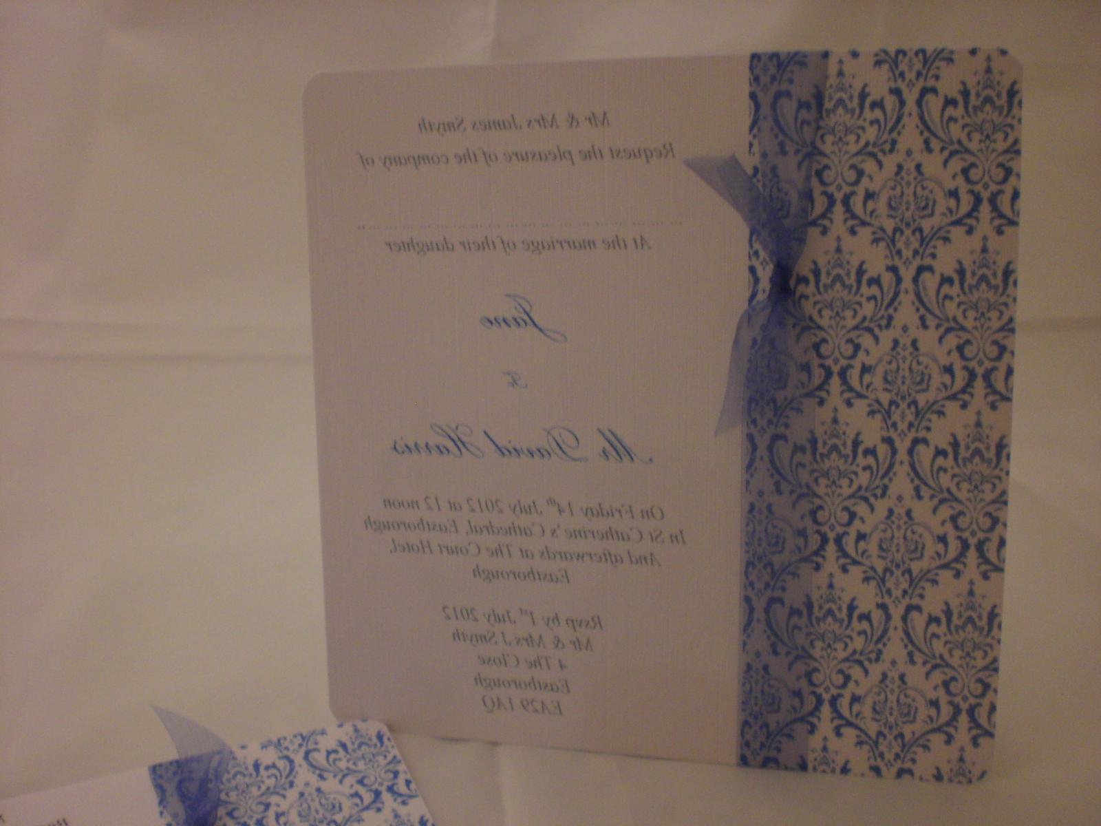 Budget Damask Design Wedding Invitations