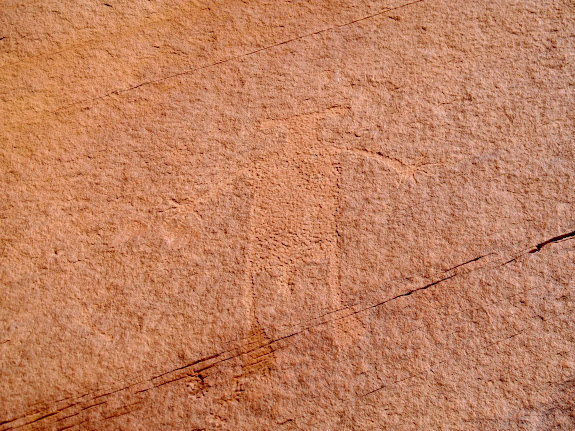 Strange animal-like petroglyph