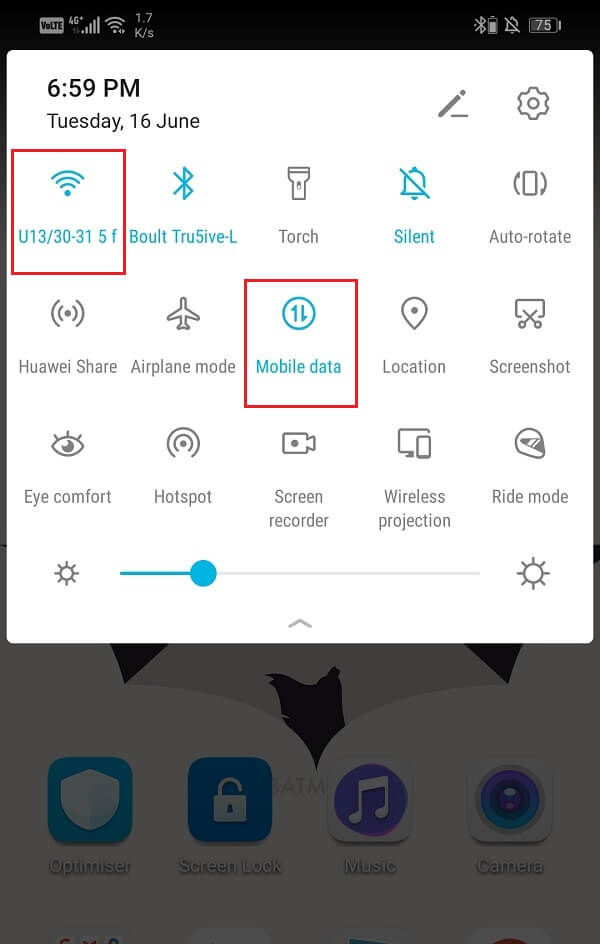 Mobiele data of wifi moeten zijn ingeschakeld om je locatie te detecteren