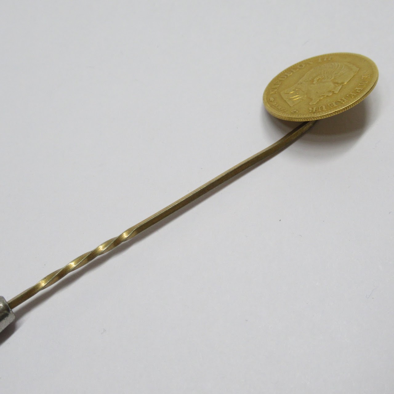 22K Gold French Coin Stick Pin