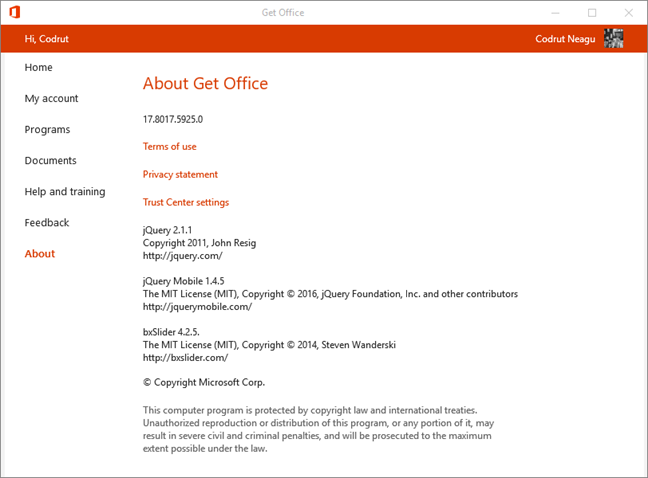 Obtenez Office, l'application, Windows 10