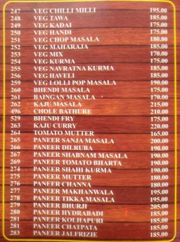 Radha Krishna menu 