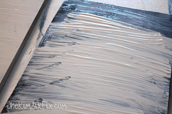 Paint over glue for crackle finish