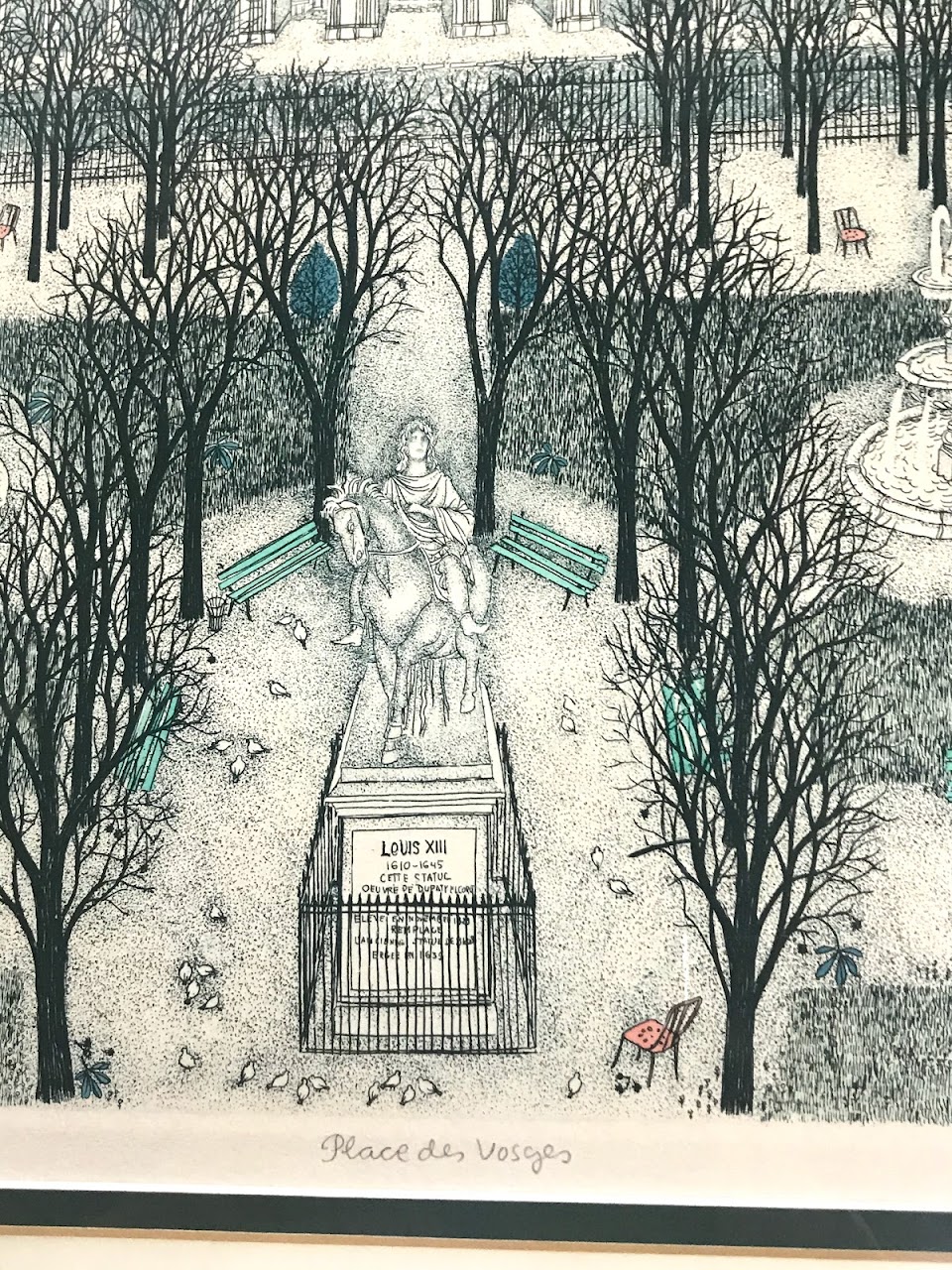 Cuca Romley's "Place de Vosges" Lithograph