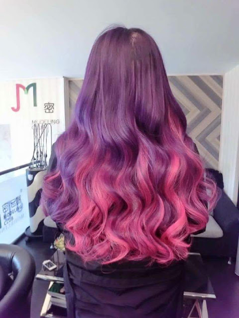 Pastel Hair Dye_ Purple and Hot Pink Hair 