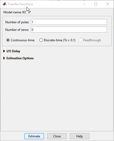 Number of poles and zeros required for estimating