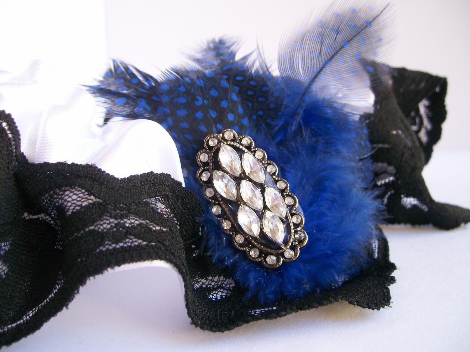 Blue Garter Single Something Blue Feather Garter