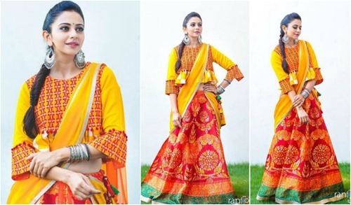 Rakul-Preeth-In-Half-Sarees-Bhargavi-Kunam-Mystylespots-2017