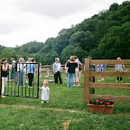 Click to Expand William Gleaves Cemetery - Whitney Leigh Philpott plays with the gate.