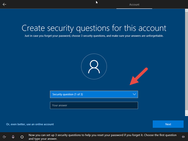 Windows 10, questions de sécurité